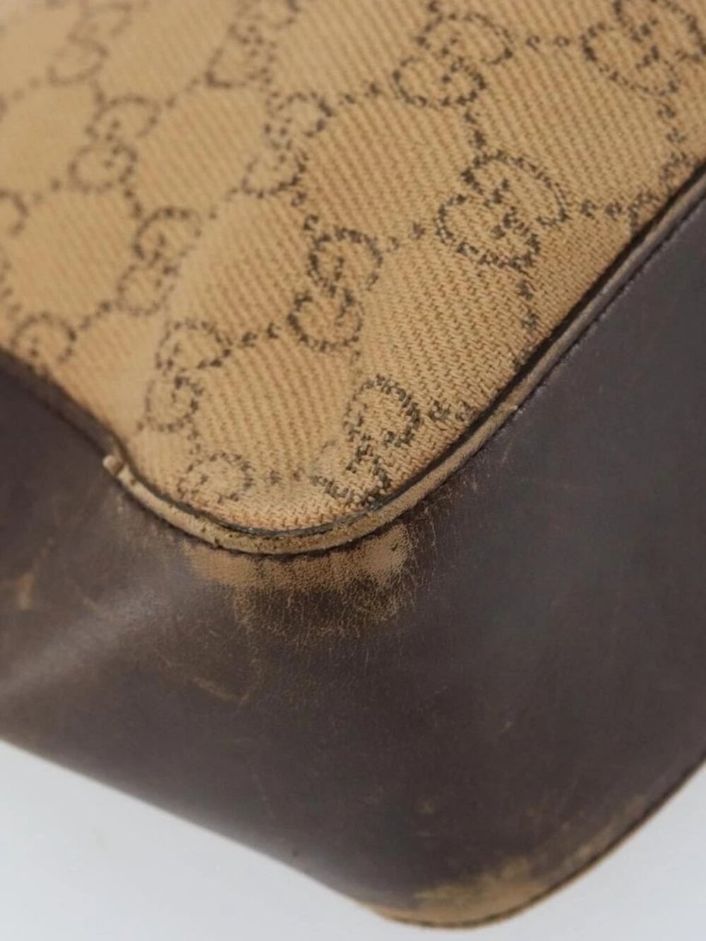GUCCI GG Canvas Tote Bag Beige Silver 73983 Auth ka3180 - Picture 12 of 16
